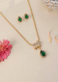 Peacock green pendent necklaces